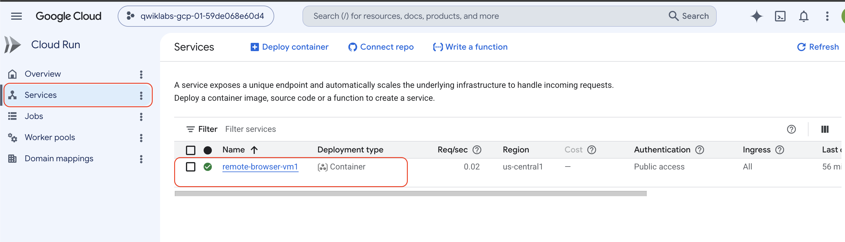 Cloud Run Services